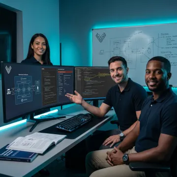 Team performing blockchain security assessment
