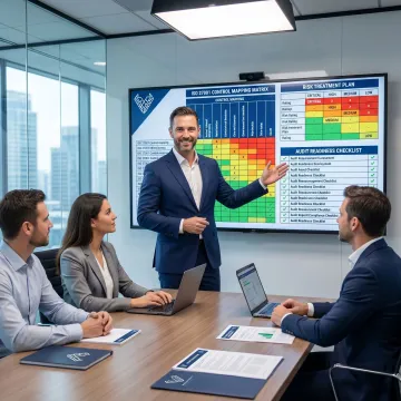 Consultant guiding a company through ISO 27001 readiness
