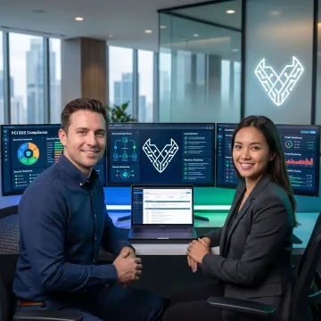 Cybersecurity team reviewing PCI DSS compliance controls