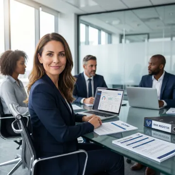 Consultant reviewing GDPR compliance documents