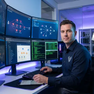 Cybersecurity analyst performing penetration testing