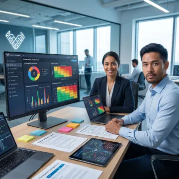 Penetration testing team reviewing security findings