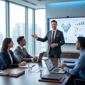 Security consultant reviewing cyber risk strategy