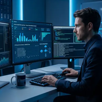 Penetration tester analyzing financial application security