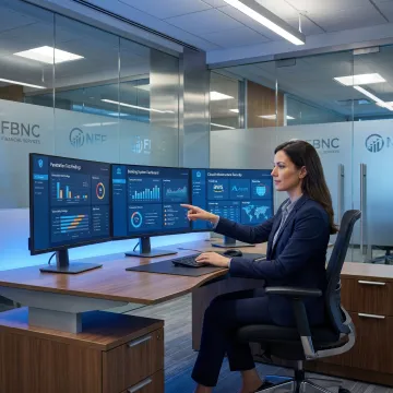 Security consultant reviewing financial application penetration testing results