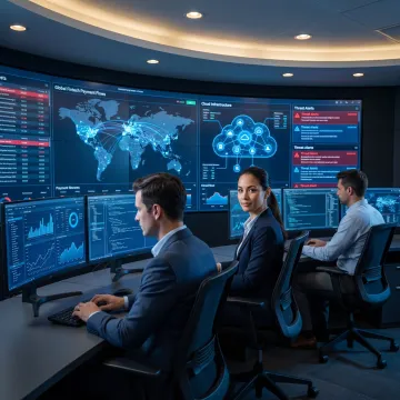 Cybersecurity team protecting fintech systems