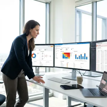 Consultant analyzing cloud security findings