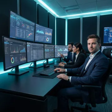 Cybersecurity analysts monitoring threats