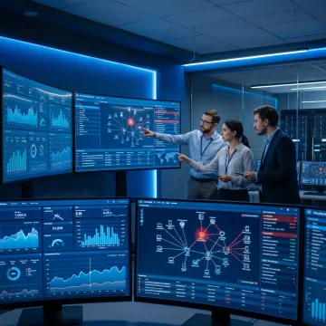Security analysts monitoring industrial control systems