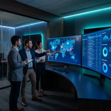 Security analysts monitoring cyber threats