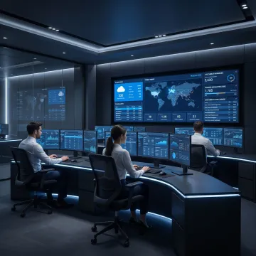 Cybersecurity team monitoring hedge fund IT systems