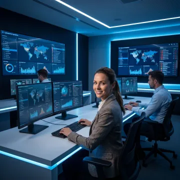 Security analysts monitoring cyber threats