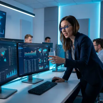 Cybersecurity analyst monitoring threats