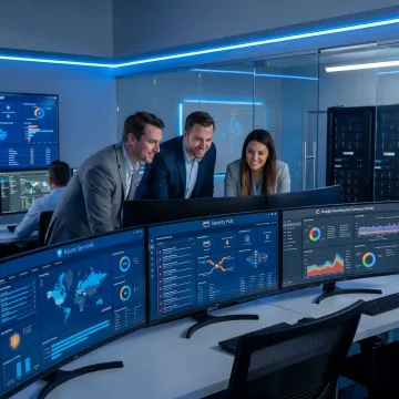 Cloud security team monitoring cloud infrastructure