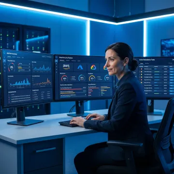 Analyst reviewing cloud security posture