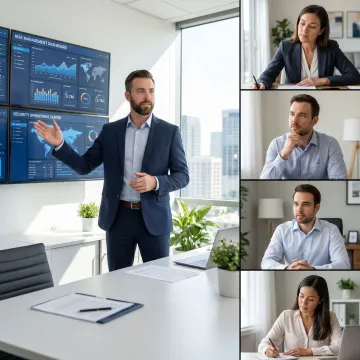 Virtual CISO leading a cybersecurity strategy session