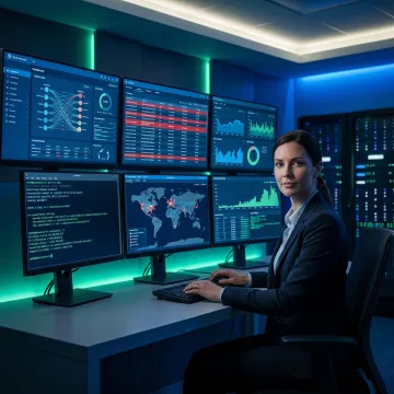 Security analyst performing network penetration testing