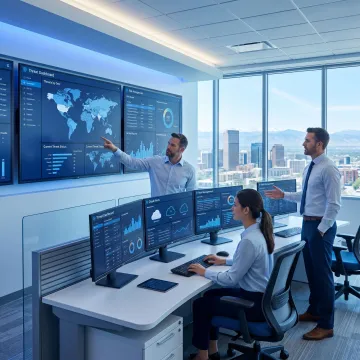 Cybersecurity analysts monitoring threats for a Denver business