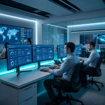 Cloud security team monitoring infrastructure
