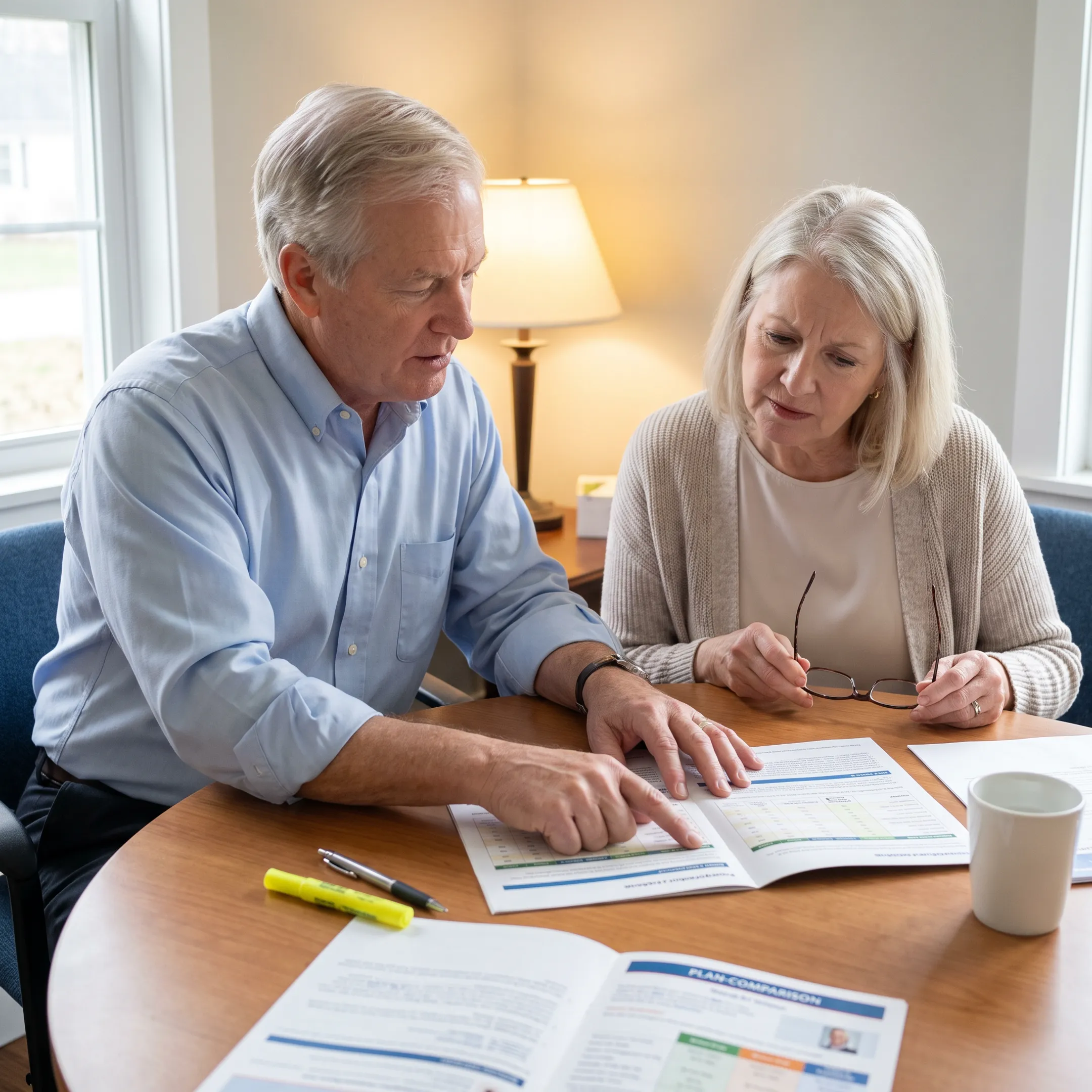 Advisor explaining Medicare plan choices to a Florida beneficiary