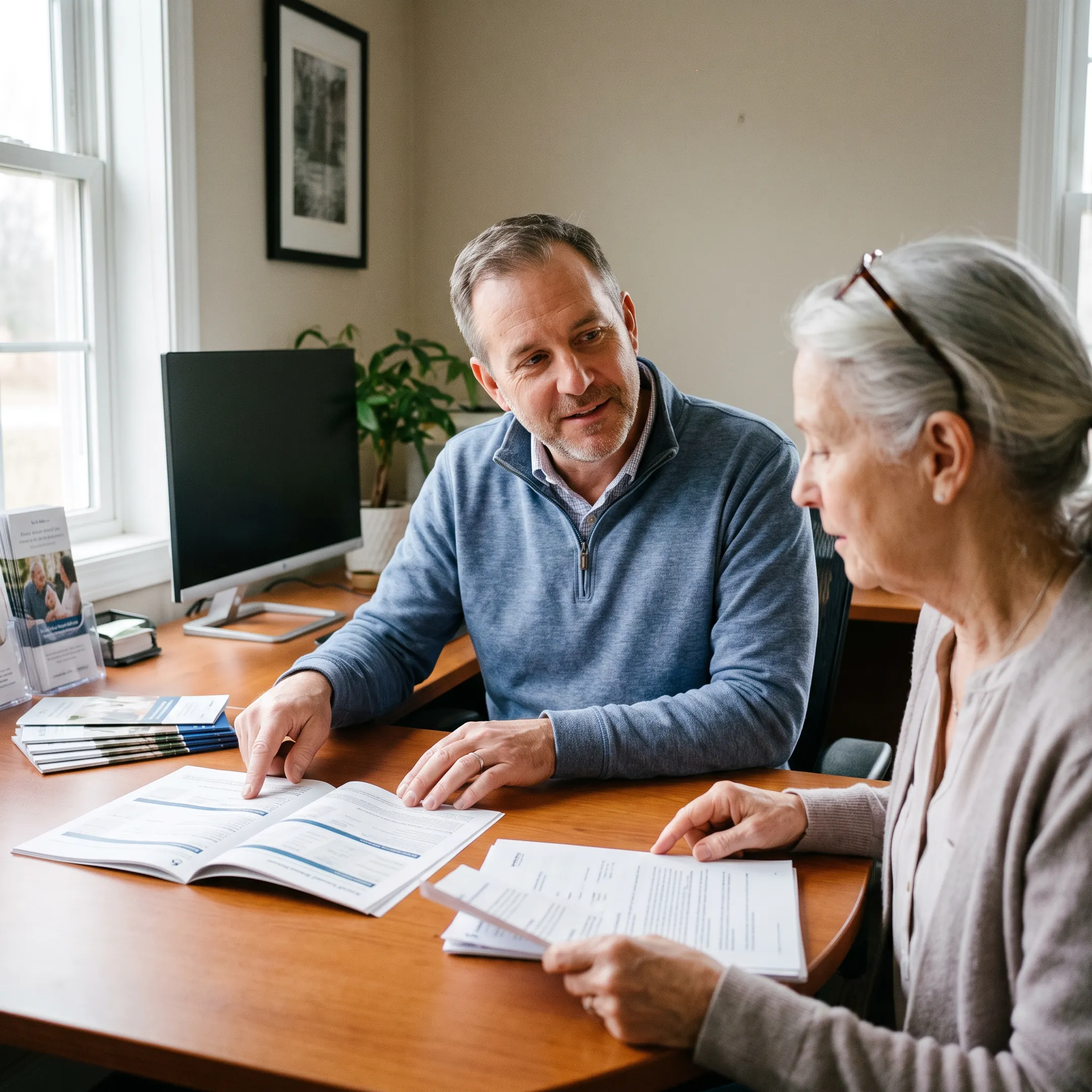 Medicare advisor reviewing plan options with a South Carolina beneficiary