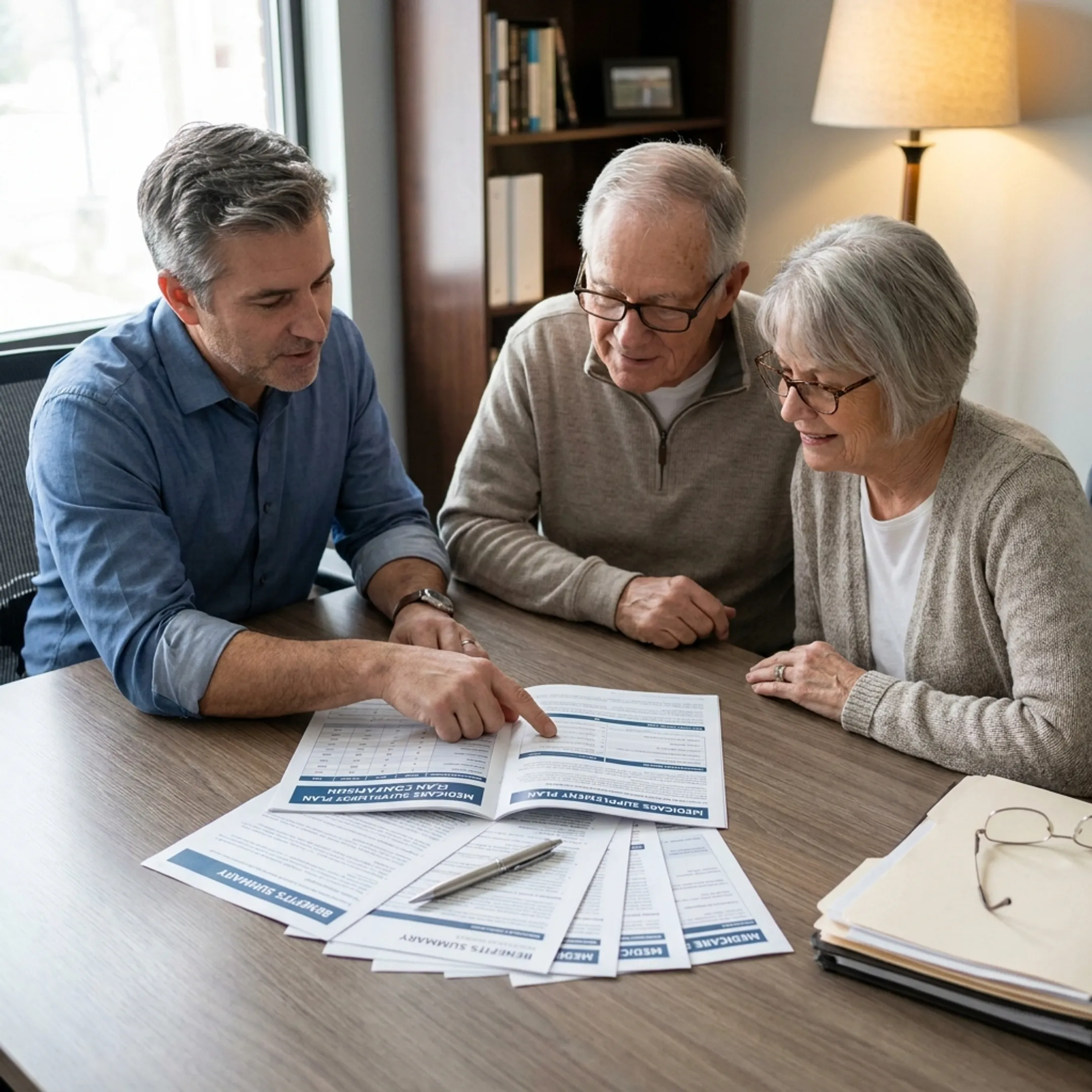 Medicare plan shoppers comparing supplement options