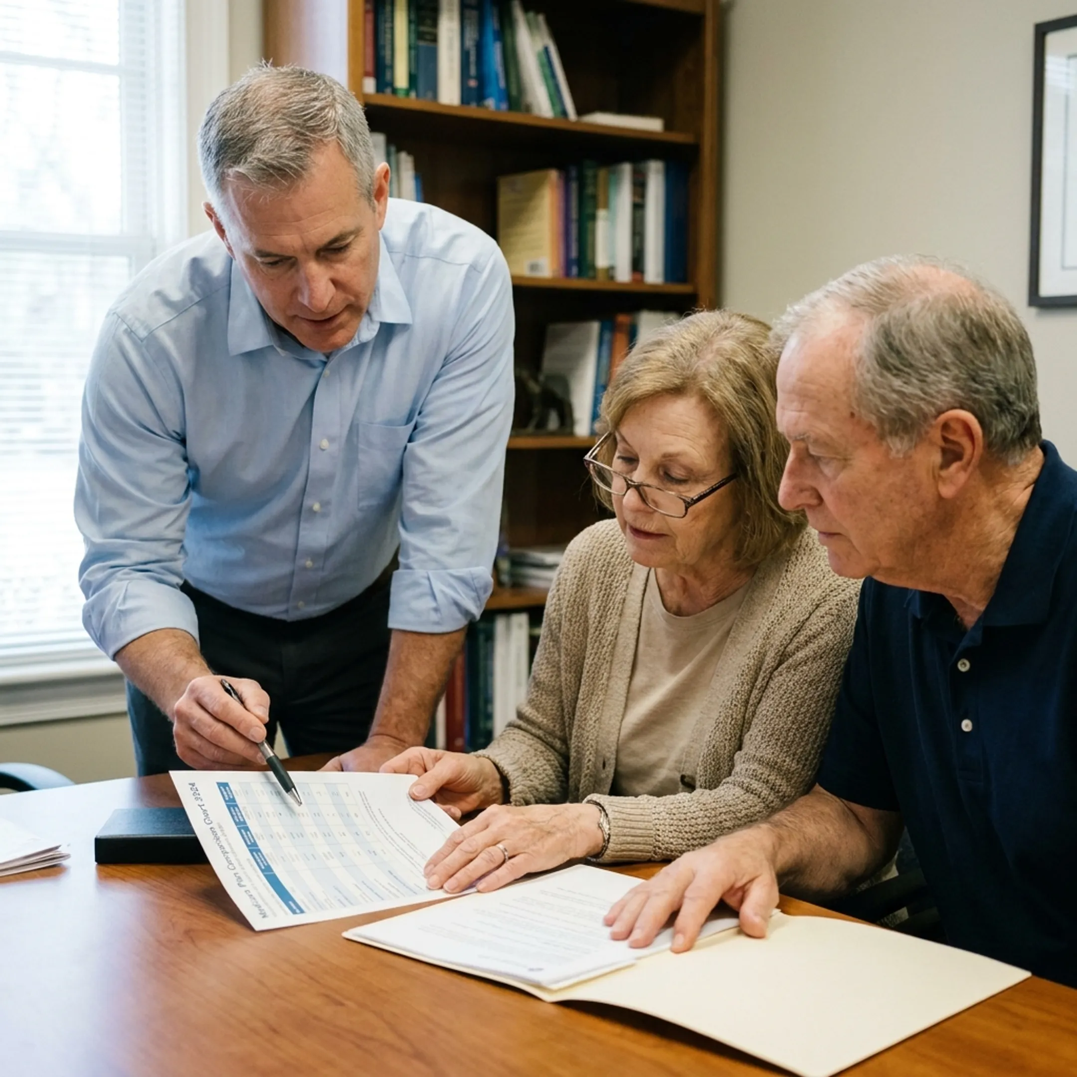 Medicare beneficiaries reviewing supplemental coverage