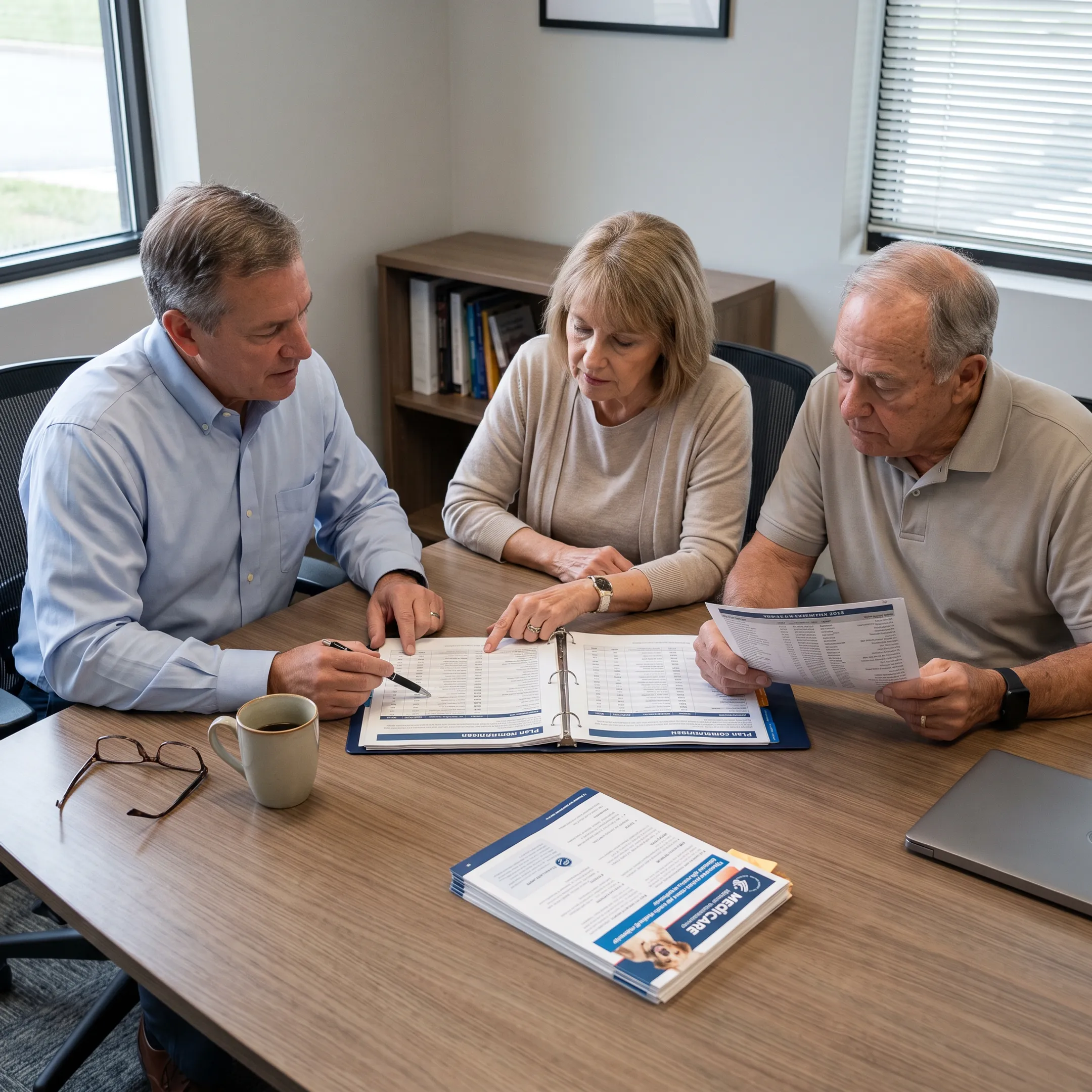 Medicare beneficiaries reviewing prescription coverage