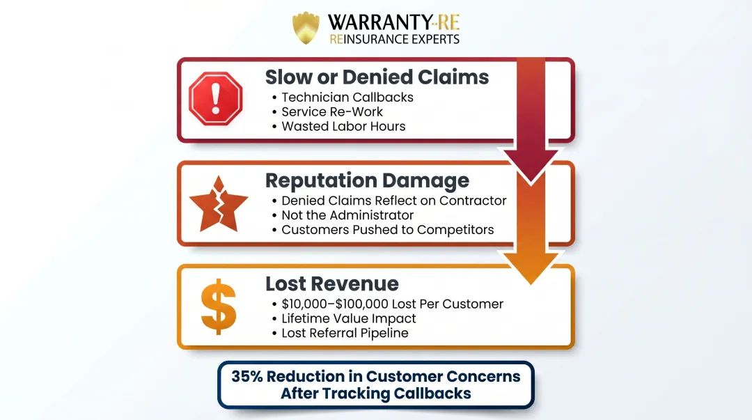 Hidden warranty administration costs impact on contractor revenue and customer retention