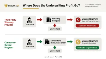 Premium flow diagram showing underwriting profit retained versus paid to third party