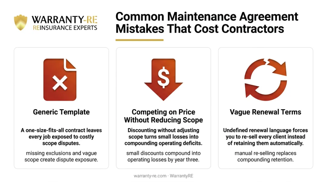 Three costly contractor maintenance agreement negotiation mistakes and their business consequences