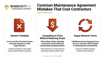 Three costly contractor maintenance agreement negotiation mistakes and their business consequences