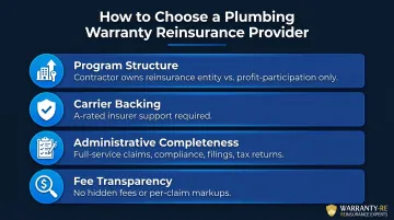 Four key selection criteria for evaluating plumbing warranty reinsurance providers