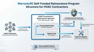WarrantyRE self-funded reinsurance program structure for HVAC contractors