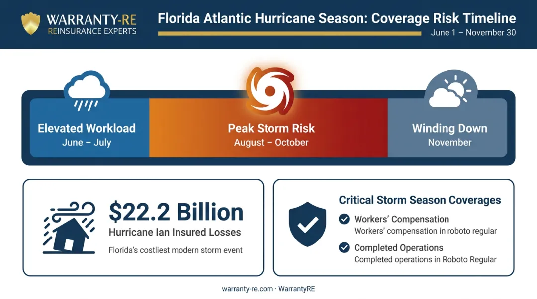 Hurricane season insurance risks for Florida plumbing contractors June through November timeline