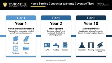 Three-tier new construction warranty coverage timeline 1 2 and 10 year breakdown