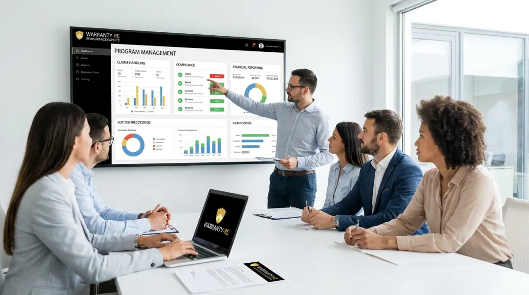 WarrantyRE contractor reinsurance program admin services and claims management dashboard