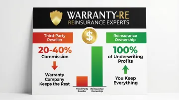 Plumbing contractor warranty profit comparison third-party reseller versus reinsurance ownership earnings