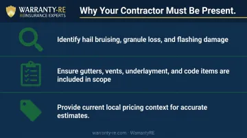 Roofing contractor role during insurance adjuster inspection three key responsibilities