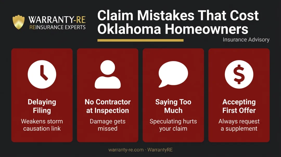 Four common Oklahoma roof insurance claim mistakes homeowners should avoid