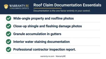 Roof insurance claim documentation checklist photos contractor report damage itemization