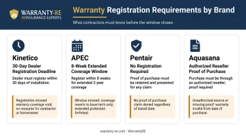 Warranty registration requirements by brand timeframes and documentation needed