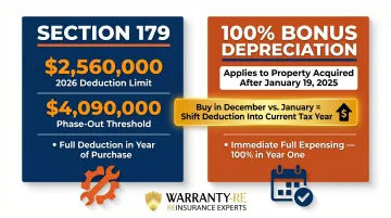 Section 179 equipment deduction limits and bonus depreciation timeline for contractors