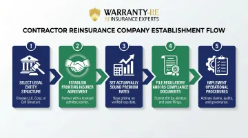 5-step contractor reinsurance company setup process from entity formation to operations