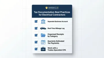 Five tax documentation best practices checklist for self-employed electrical contractors