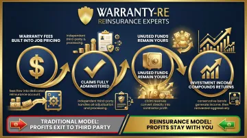4-step contractor reinsurance structure capturing HVAC warranty underwriting profits