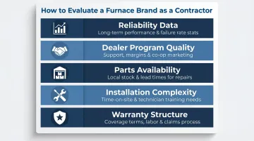 Five contractor evaluation criteria for selecting the best furnace brand