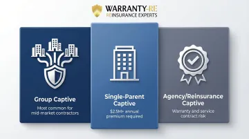 Three captive insurance structures comparison for contractors group single-parent reinsurance