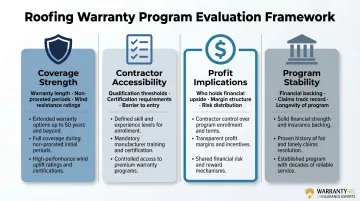 Four dimensions for evaluating roofing warranty programs contractor decision framework