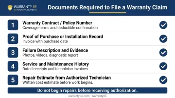 Five required documents checklist for filing a warranty insurance claim successfully